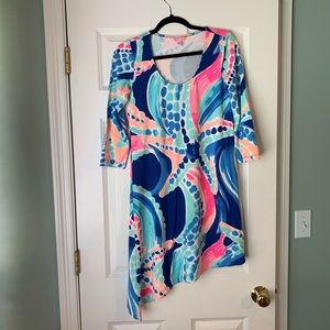 Lilly Pulitzer ocean jewel print Aline dress. Size S. Would fit if you are a M